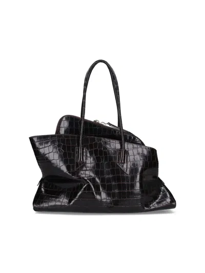 Attico Medium Shoulder Bag La Passeggiata In Brown