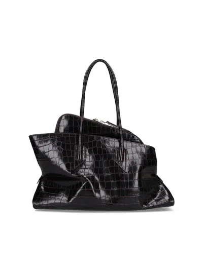 Attico Medium Shoulder Bag "la Passeggiata" In Brown
