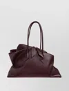 Attico 'la Passeggiata' Bordeaux Shoulder Bag With Two Top Handles