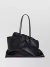 Attico Black Leather Medium La Passeggiata Shoulder Bag