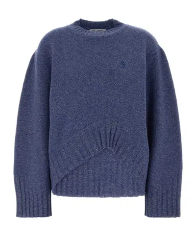 Attico Melange Blue Wool Blend Oversize Sweater