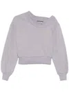 Attico Grey Cotton Logo Sweatshirt In グレー