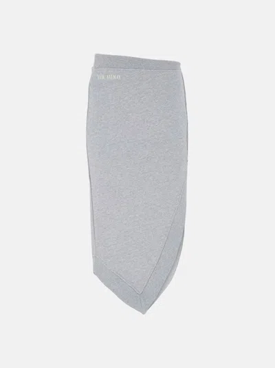 ATTICO MELANGE GREY AND BEIGE MIDI SKIRT