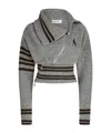 Attico Cardigan Melange Grey In Gray