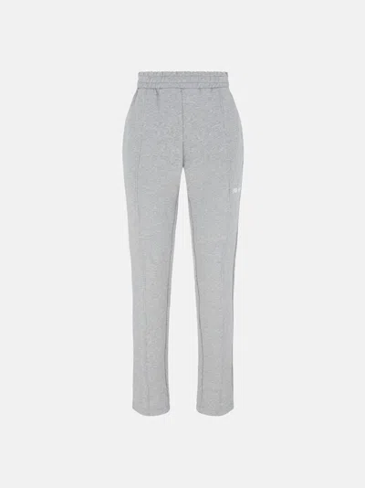 Attico Melange Grey Long Pants In Light Grey Melange