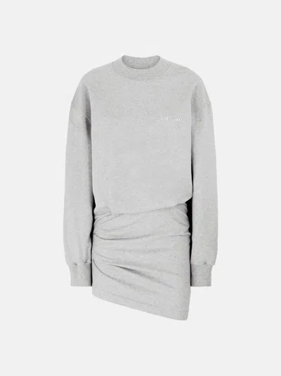 Attico Melange Grey Mini Dress In Light Grey Melange