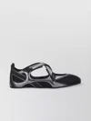 Attico Floor 01 Mesh And Leather Ballerinas Flat