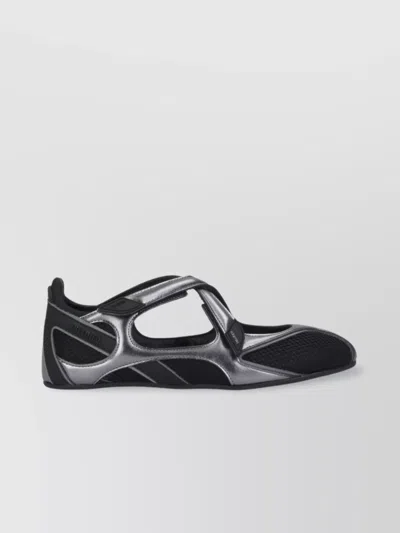 ATTICO MESH BALLET FLATS METALLIC FINISH