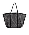 Attico Mesh Tote Bag In Black