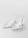 Attico Metallic Nappa Leather Slingback Pumps In White
