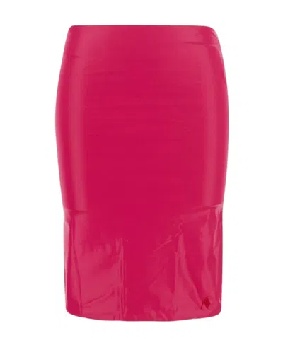 ATTICO THE ATTICO METALLIC HIGH-WAIST BEACH SKIRT
