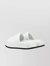 Attico Mia Leather Flatform Slides In White