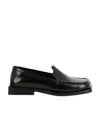 Attico Brushed Leather Micol Loafers In Black