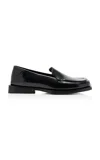 Attico Micol Leather Loafers In Black