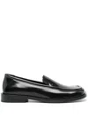 Attico Black Evan Loafers In Black