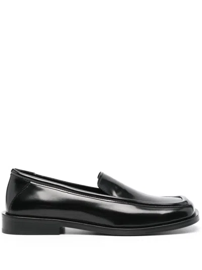 Attico Micol Leather Loafers In Schwarz