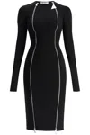 Attico Midi Dress With Double Zipper Detail