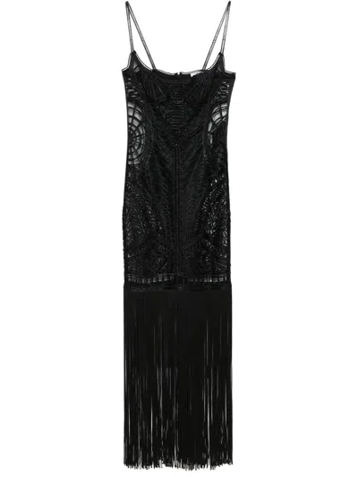 ATTICO MIDI DRESS WITH EMBROIDERY