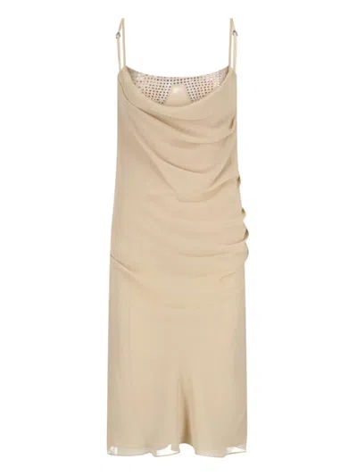 ATTICO MIDI DRESS WITH RHINESTONES