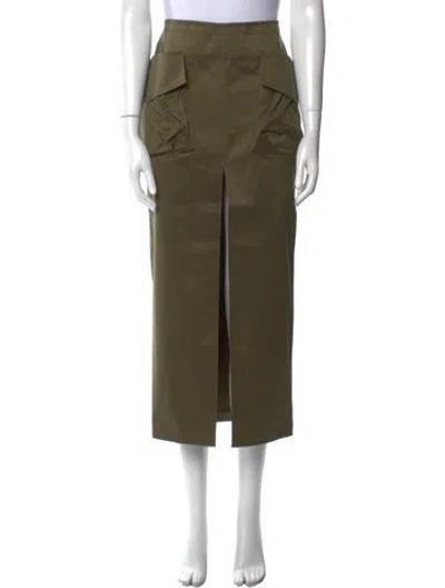 Pre-owned Attico Midi Length Skirt W/ Tags In Green