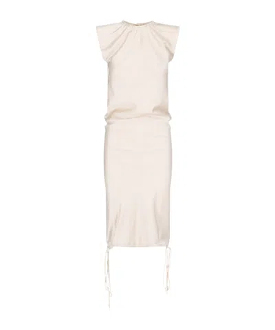 Attico Midi Medium Length Dress In White