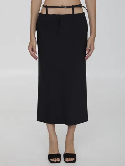 Attico Midi Skirt In Black