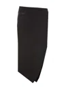 Attico Ribbed Waist Midi Skirt With Side Slit In Black Fade/brown
