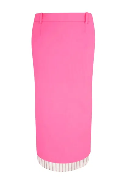 Attico Midi Skirt In Pink