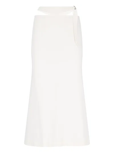 Attico Midi Skirt In White