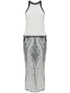 Attico Sequin Dress Dresses In Weiss