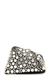 Attico Midnight Stud-embellished Leather Clutch Bag In Black