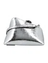 Attico Midnight Structured Metallic Clutch Detachable Strap In Metallic
