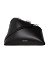 Attico Midnight Leather Clutch Bag In Black