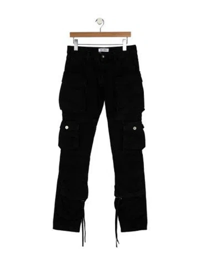 Pre-owned Attico Mid-rise Straight Leg Jeans In Black