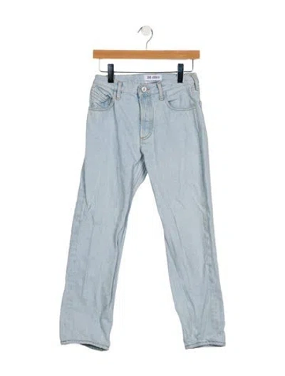 Pre-owned Attico Mid-rise Straight Leg Jeans In Blue