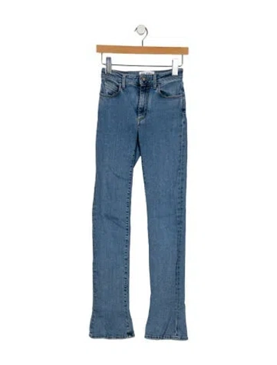 Pre-owned Attico Mid-rise Straight Leg Jeans In Blue