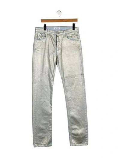 Pre-owned Attico Mid-rise Straight Leg Jeans In Blue