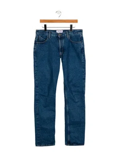 Pre-owned Attico Mid-rise Straight Leg Jeans In Blue