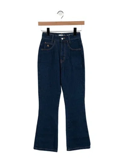 Pre-owned Attico Mid-rise Straight Leg Jeans In Blue