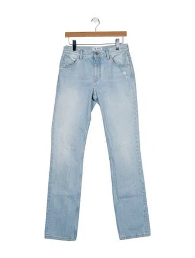 Pre-owned Attico Mid-rise Straight Leg Jeans In Blue