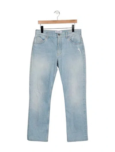 Pre-owned Attico Mid-rise Straight Leg Jeans In Blue