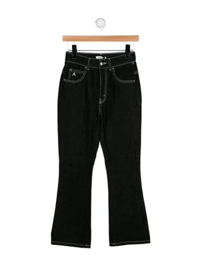 Pre-owned Attico Mid-rise Straight Leg Jeans W/ Tags In Black