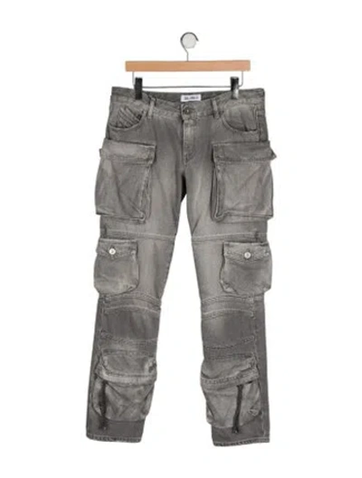 Pre-owned Attico Mid-rise Straight Leg Jeans W/ Tags In Gray