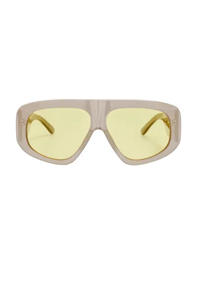 Attico Milano Sunglasses In Glitter  Silver  & Yellow