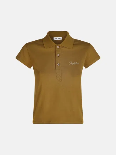 Attico T-shirt Military Green In Brown