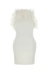 Attico Mini Feather Dress In White