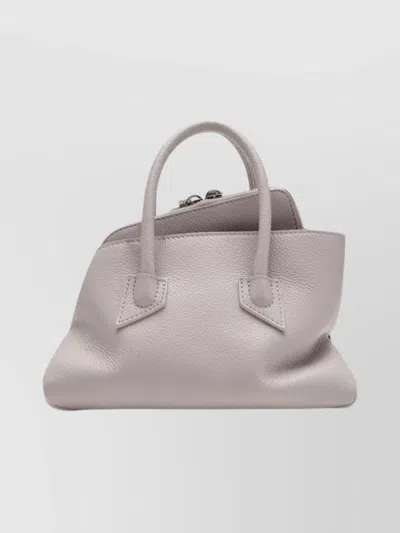 Attico Mini Bag With Double Handles And Metal Hardware In Blue