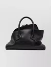 Attico Mini Bag With Structured Shape And Handles In Black