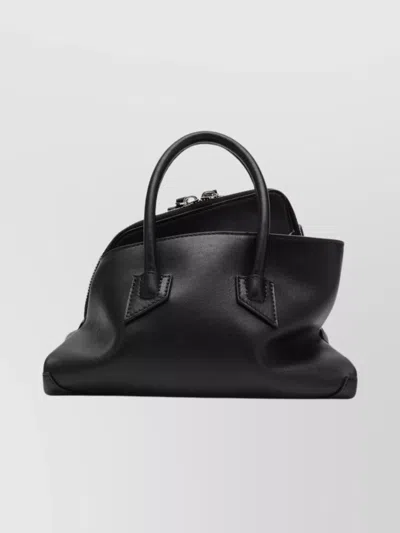Attico Mini Bag With Structured Shape And Handles In Black