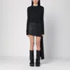 Attico Mini Dress With Thermostrass Studs And Asymmetric Hem In Black